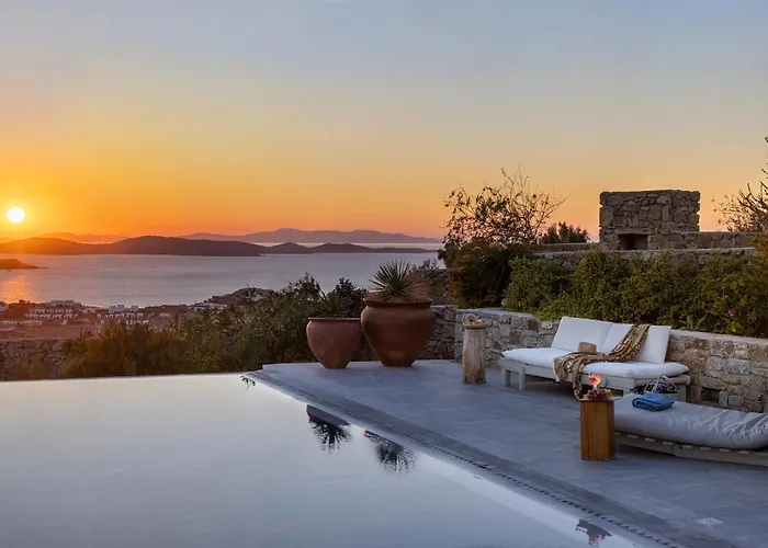 Willa Mykonian Ode With Stunning Sunrise & Sunset Views Psarrou