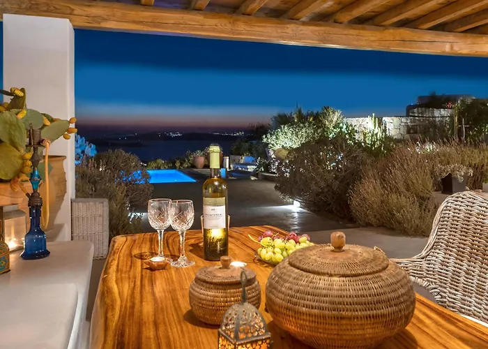 Mykonian Ode With Stunning Sunrise & Sunset Views Psarou (Mykonos)