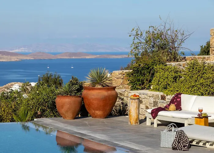 Mykonian Ode With Stunning Sunrise & Sunset Views Villa Psarrou